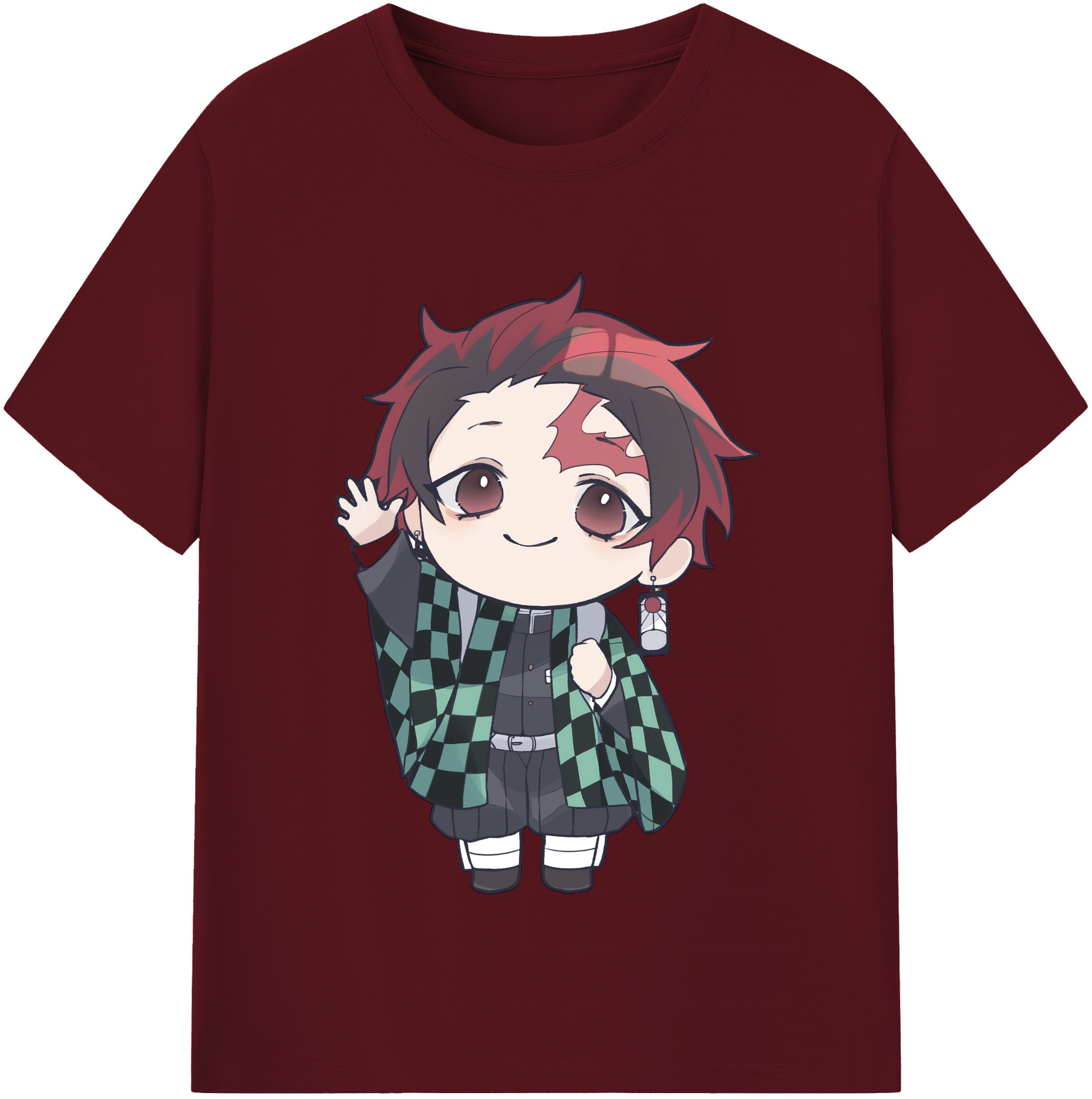 （画像用） 鬼滅の刃 竈門 炭治郎／かまど たんじろう Kamado Tanjirou 綿100％半袖Tシャツ（フロントプリント）